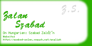 zalan szabad business card